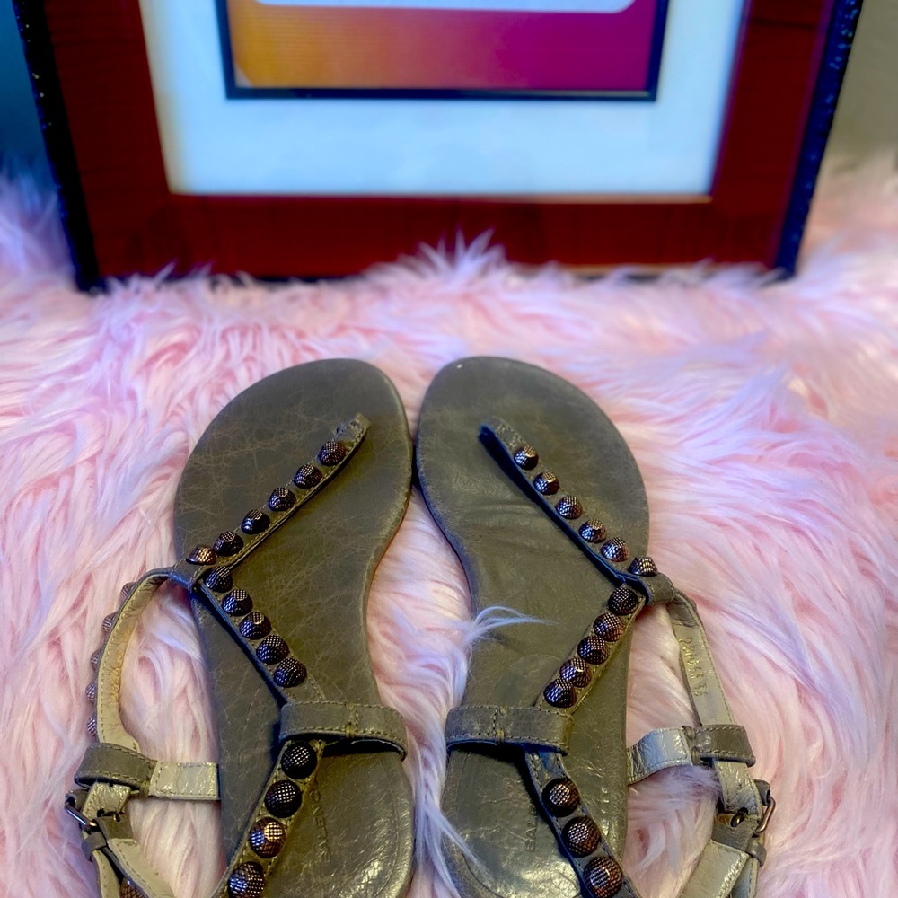 Balenciaga Grey Sandals Sz 36 shoes